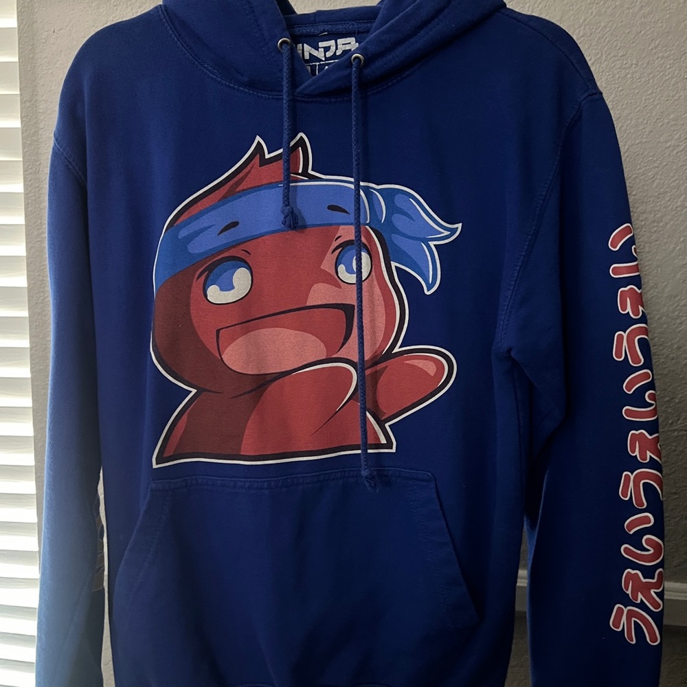 Ninja Blue and Red Graphic Hoodie